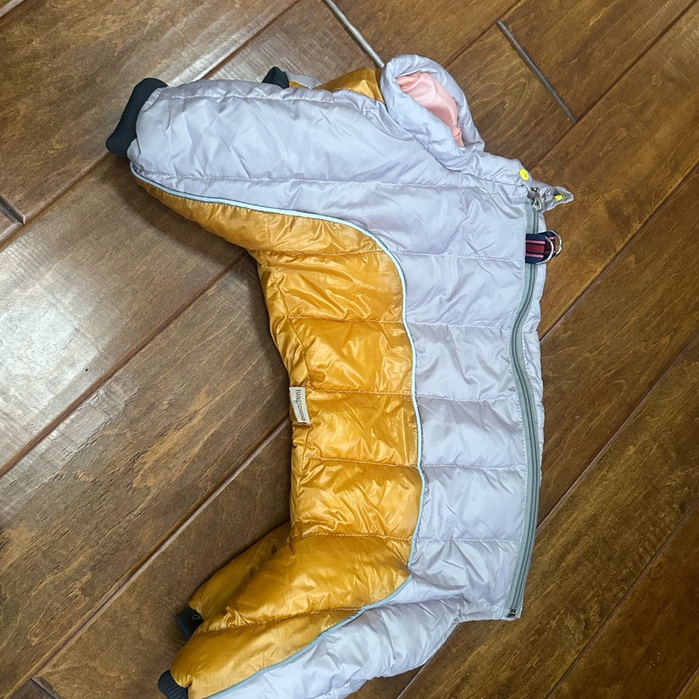 Ruffwear Yellow and Silver Dog Winter Jacket
